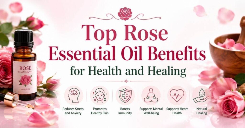 Top Rose Essential Oil Benefits for Health and Healing