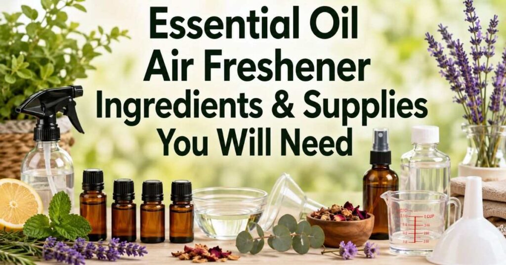 Essential Oil Air Freshener Ingredients & Supplies You Will Need