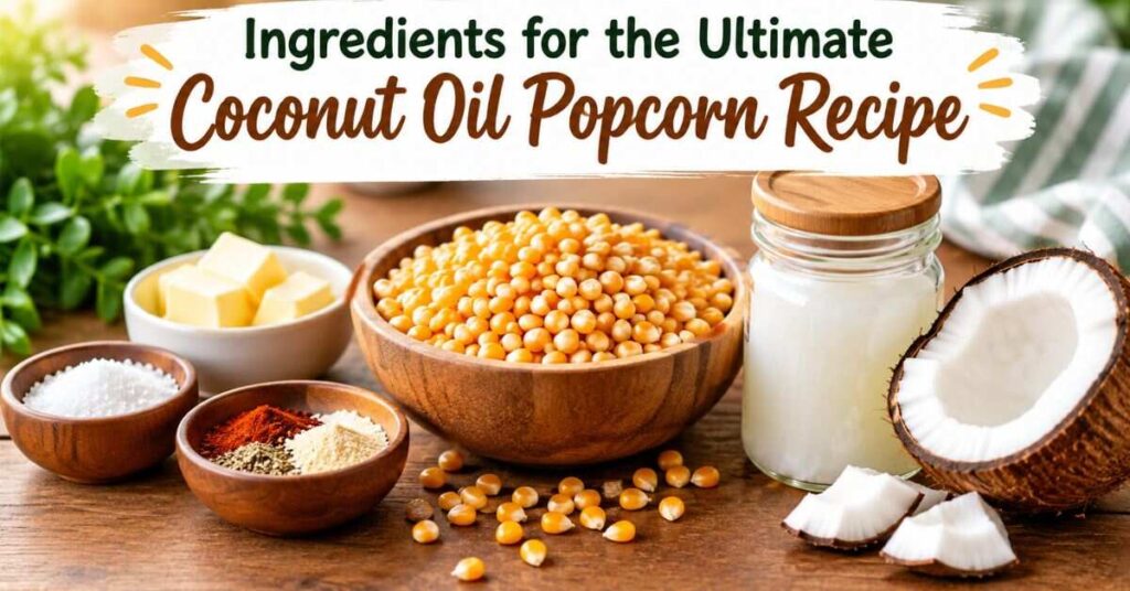 Ingredients for the Ultimate Coconut Oil Popcorn Recipe