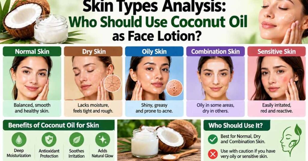 Skin Types Analysis: Who Should Use Coconut Oil as Face Lotion?